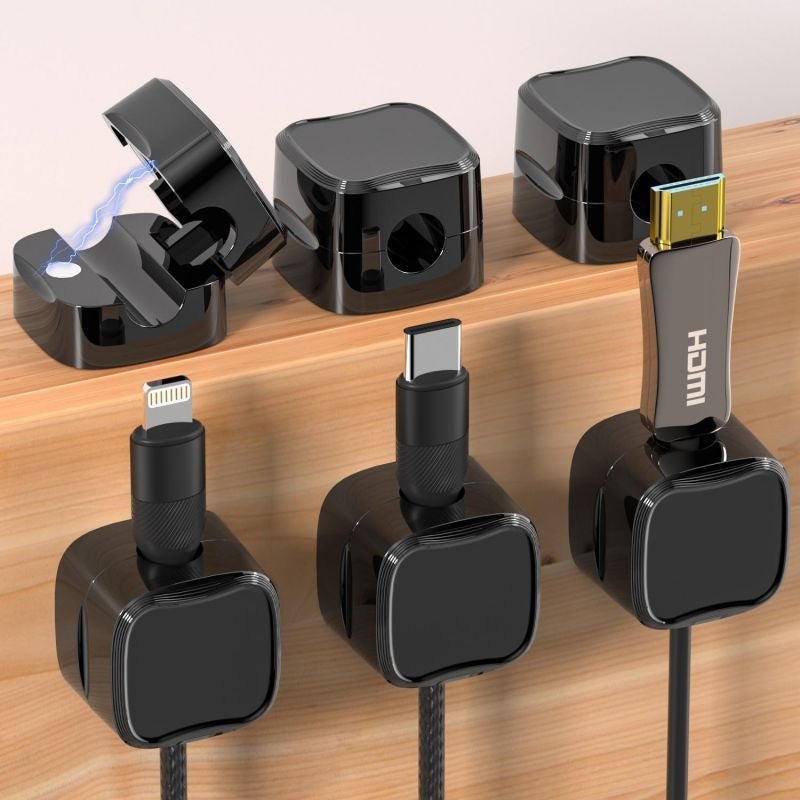 Organizador De Cabos Fios Magnético Mesa Celular kit 6 un