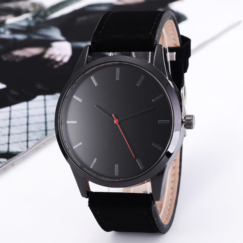 Relógio de quartzo clássico casual e minimalista com mostrador grande ultrafino e minimalista