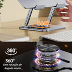 Suporte de Metal Ajustável Para Notebook 10 Ate 17" Giratória de 360°