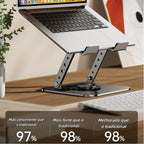 Suporte de Metal Ajustável Para Notebook 10 Ate 17" Giratória de 360°