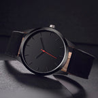 Relógio de quartzo clássico casual e minimalista com mostrador grande ultrafino e minimalista