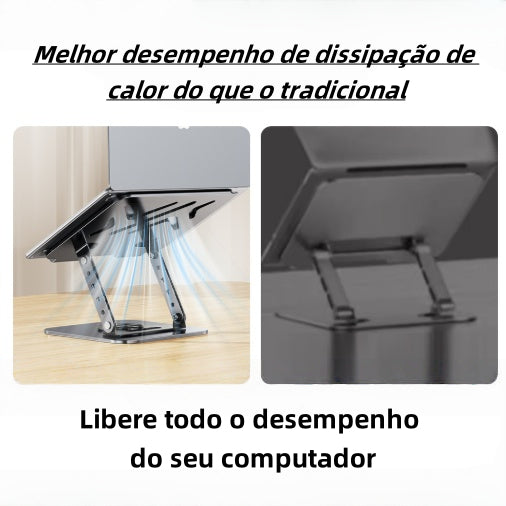 Suporte de Metal Ajustável Para Notebook 10 Ate 17" Giratória de 360°