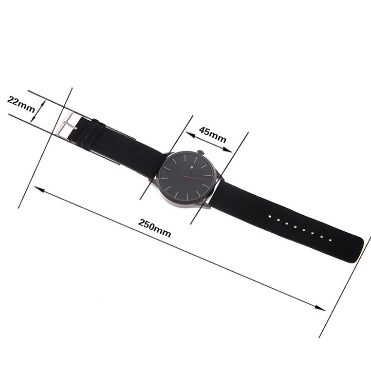 Relógio de quartzo clássico casual e minimalista com mostrador grande ultrafino e minimalista