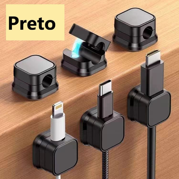Organizador De Cabos Fios Magnético Mesa Celular kit 6 un