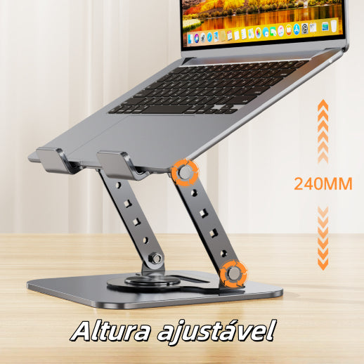 Suporte de Metal Ajustável Para Notebook 10 Ate 17" Giratória de 360°