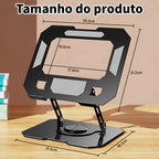 Suporte de Metal Ajustável Para Notebook 10 Ate 17" Giratória de 360°
