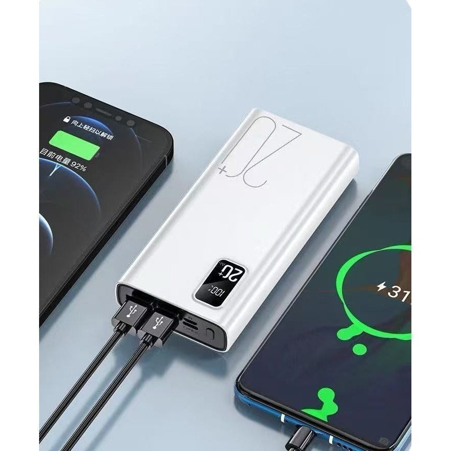 Carregador Portátil 20000mah Grande Capacidade Power Bank Usb c 22.5w Rápido Portátil Bateria