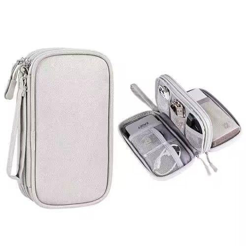 Necessaire organizadora bolsa portatil celular cabos fios armanazamento