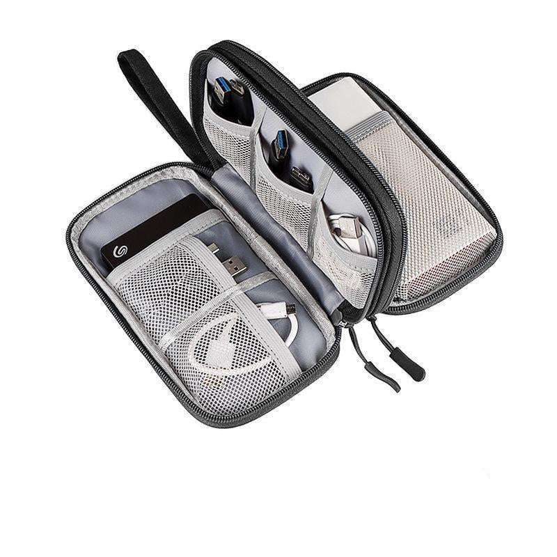 Necessaire organizadora bolsa portatil celular cabos fios armanazamento