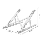 Suporte para laptop de alumínio dobrável, portátil, ajustável Dobrável Portátil